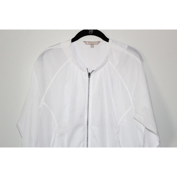Athleta Avenue Lightweight Jacket White Full Zip Women's Size Medium H14042 - Picture 3 of 12